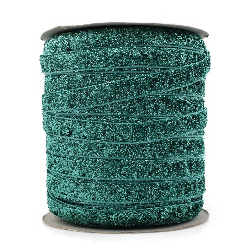 1cm Spandex Nylon Elastic Ribbon Gold Powder Gold Onion Wrapped Ribbon Girl Hair Band Accessories Accessories
