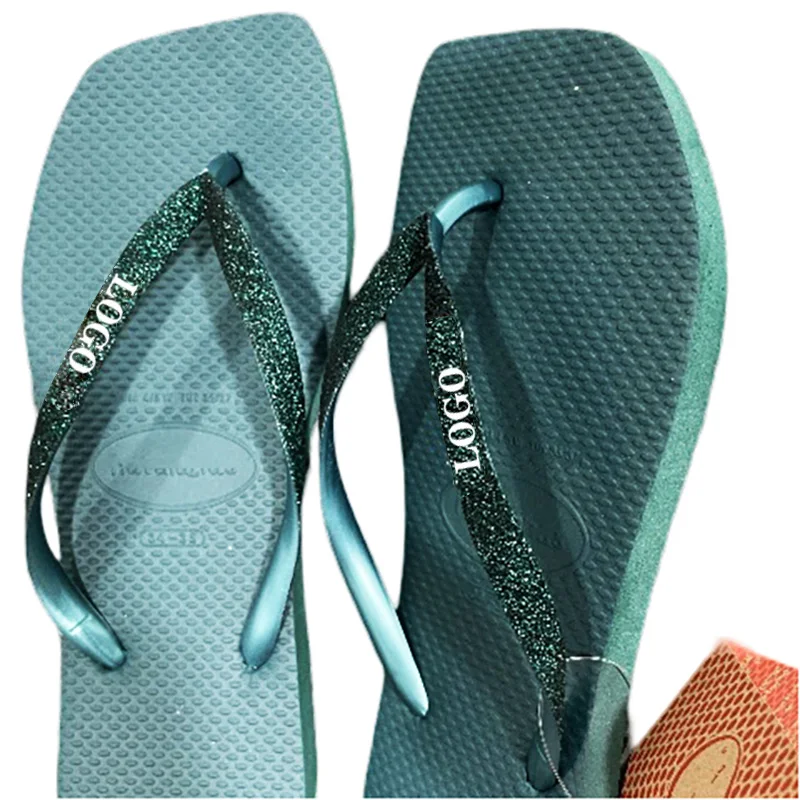 Nicecin Custom Logo Ladies PVC Flip Flops Soft Leather Platform Sandals for Women with Fashion Trend Spring Summer Beach Seasons