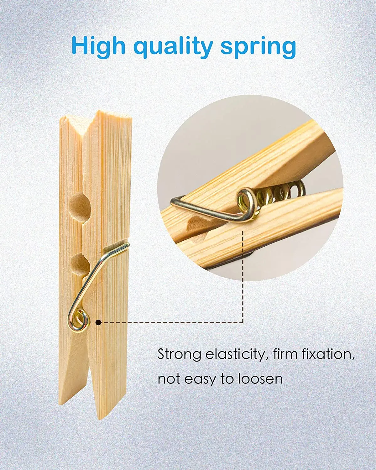 Estick 6cm 20pieces Natural Bamboo Towel Clip Pegs Multi Purpose Cloth