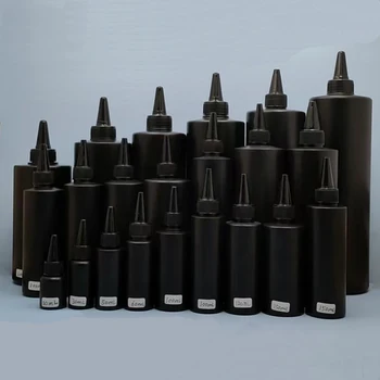 Factory Stock 30ML 250ML 1L shower gel container Black hdpe empty plastic bottle hdpe squeeze bottle HDPE Bottle