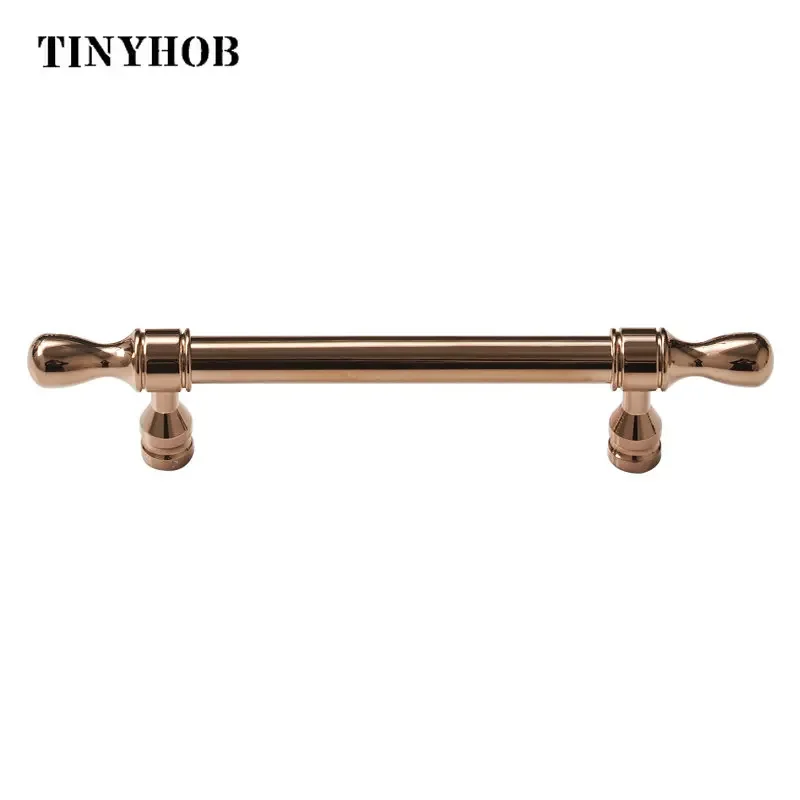 Rose Gold Cabinet Door Handles and Knobs Drawer Pulls Vintage Kitchen  Cupboard Long Handle Wardrobe Dresser Hardware