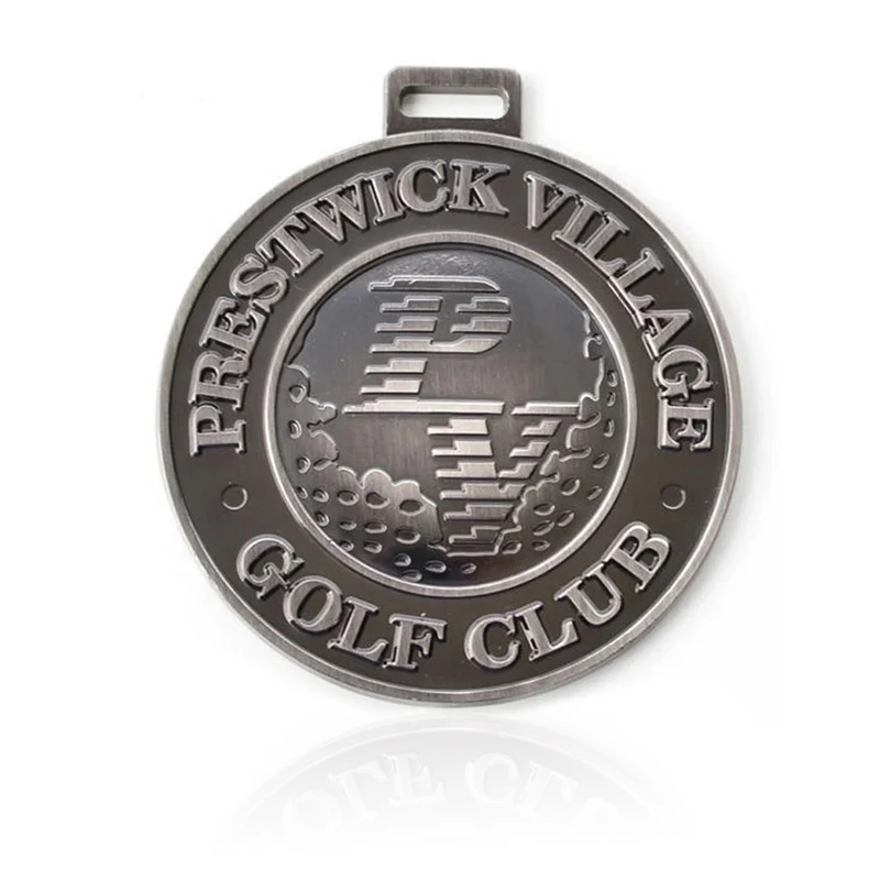 Factory Custom Metal Golf Course Club Bag Tag Golf Tournament Personalized Name Laser Engrave Tag Golf Bag Tag Custom