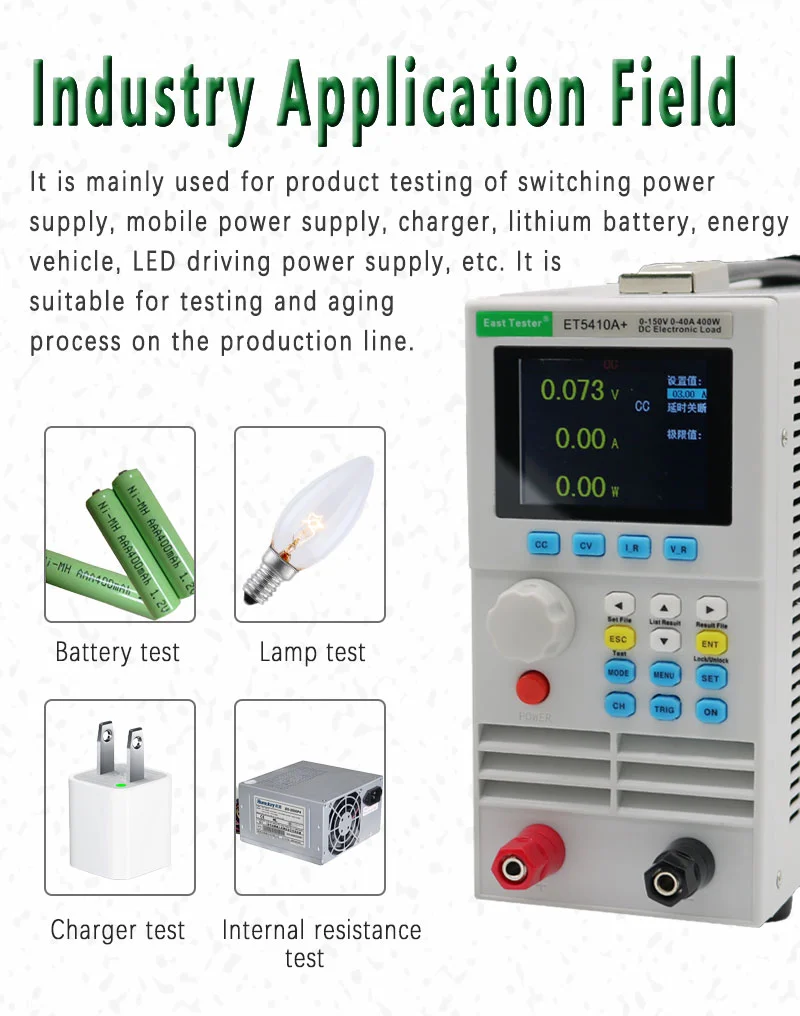 Charge électronique Programmable ET5410A+ - 150V 40A 400W, Single Channel, Neuf