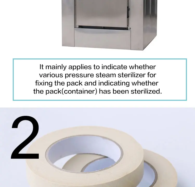 Hotselling Product Autoclave Tape Steam Indicator Tape Sterilization Indicator Tape 25mm*50m