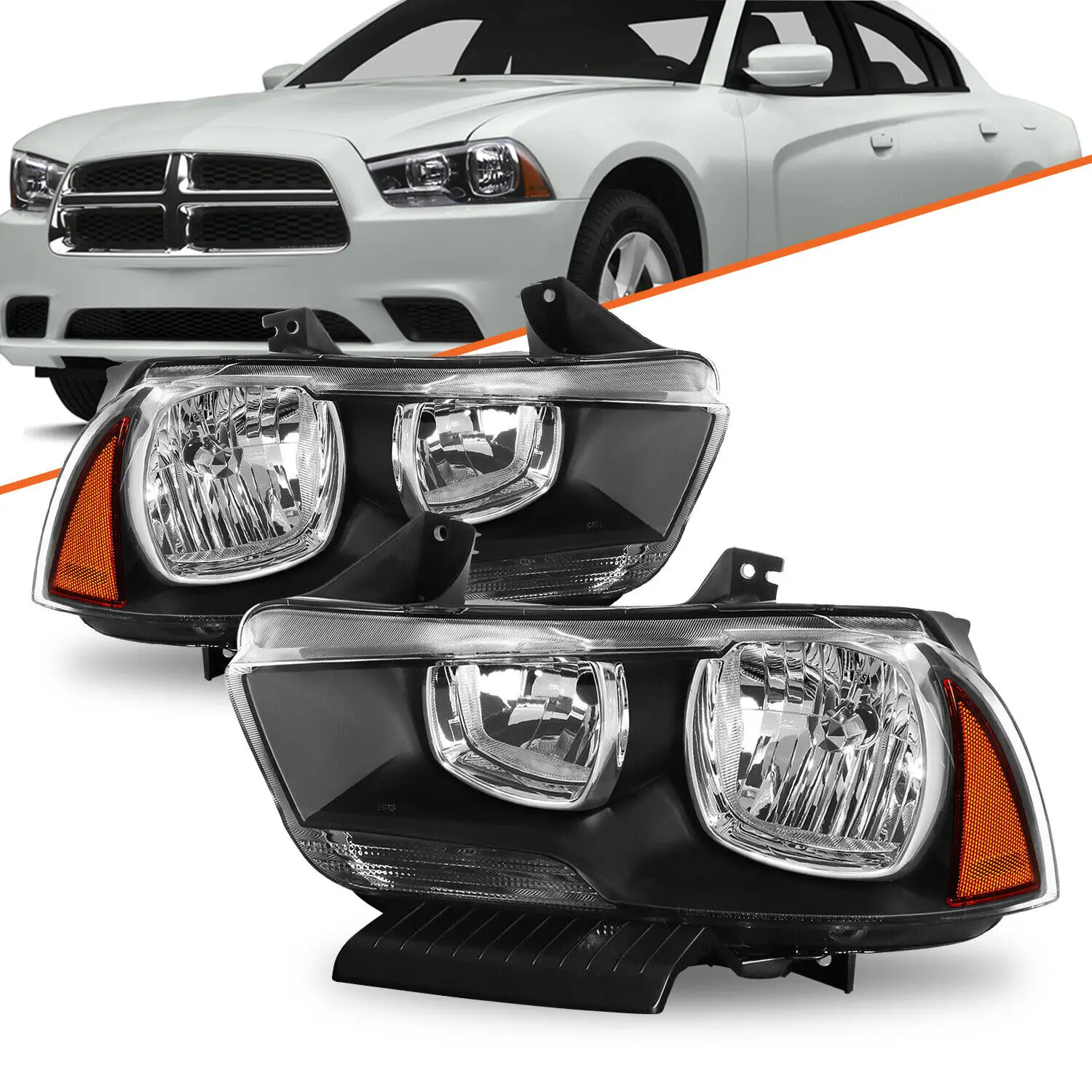 Hot Sale Auto Headlights For 2011-2014 Dodge charger high quality halogen headlamp 57010410AF 57010411AF