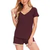 V-neck Ficus Red