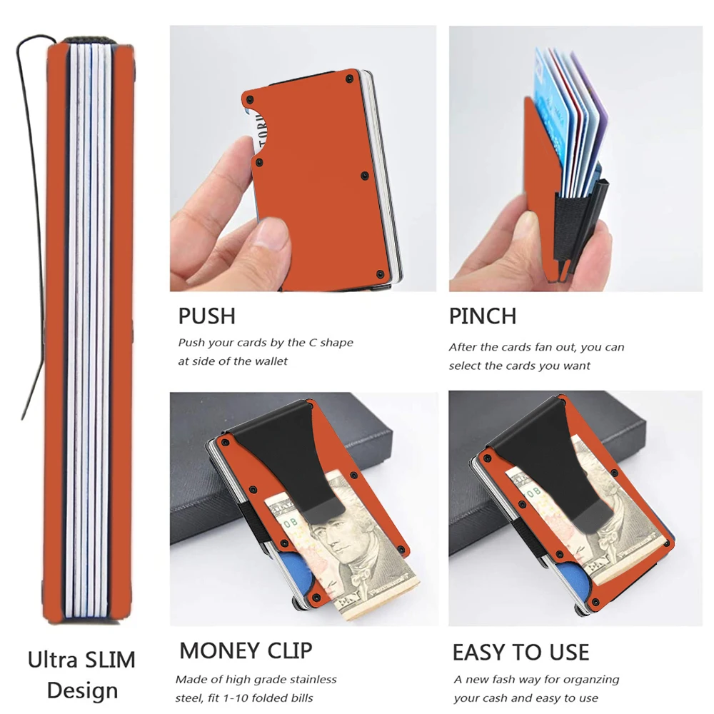 Wholesale Blank Metal Wallet For Laser Engraving,Mens Rfid Aluminum Metal Wallet,Custom