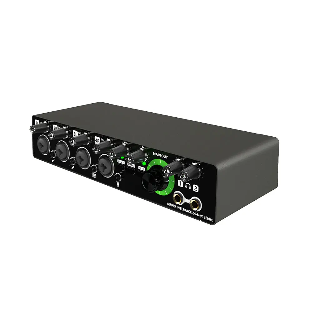 MD44 Professional  Usb Sound Card 24Bit 192Khz Audio Interface for Studio Recording Computer Live Broadcast