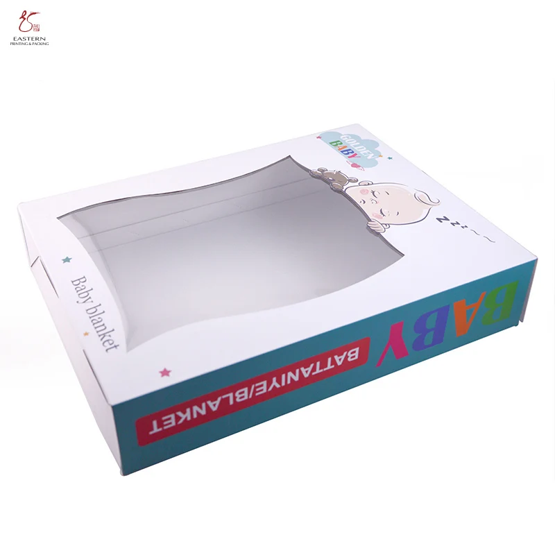 Good Quality Digital Printing Baby Blanket Paper Box Pack Bedding Quilt Pillow Cookware Fold Shipping Carton Box with Handle