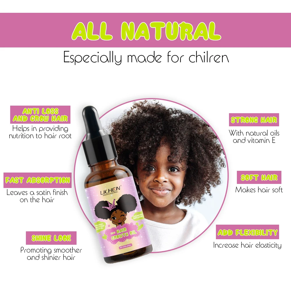 Private Label Wholesale Kids Hair Care Set Custom Curly Black Kids Hair