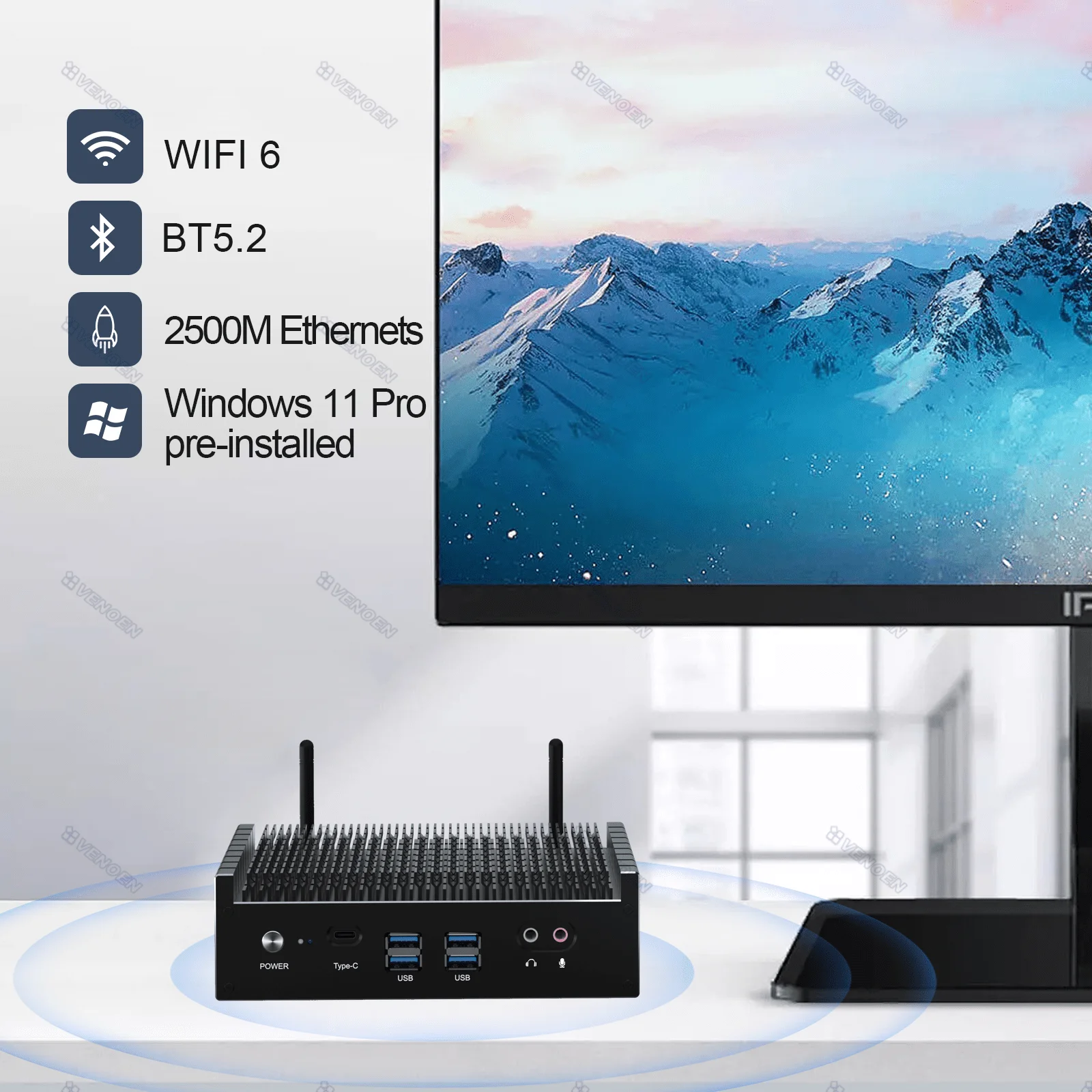 12th Generation Portable ITX Mini Desktop PC Ultra 4K Screen ...