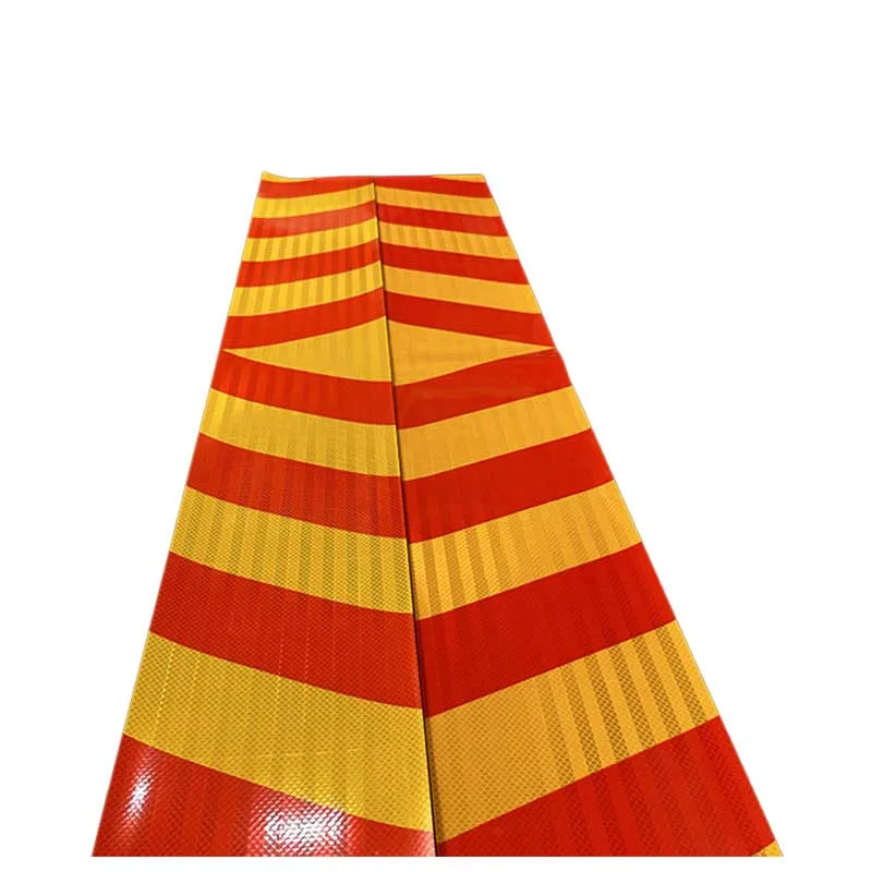 3 Years PET Truck Safety Red Yellow Heavy Vehicle Rear Reflective Marking Plate Chevron Reflective Sticker for Zimbabwe Market