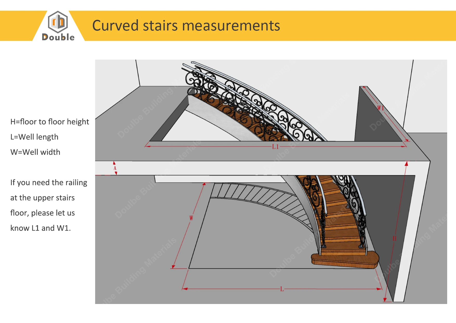 Easy installed curved staircase villa Commercial Metal spiral staircase resident indoor wood tread helical stairs supplier