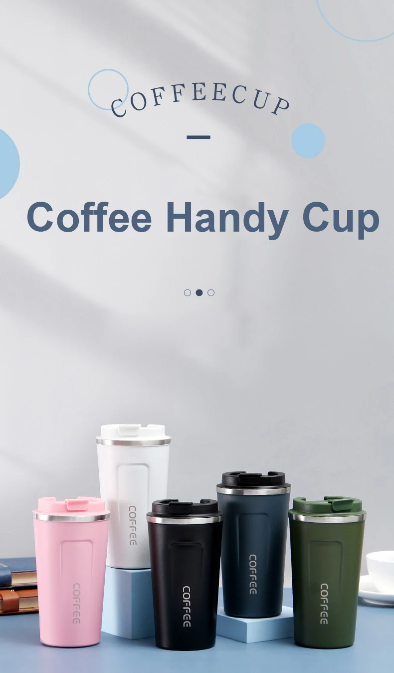 Wholesale coffee tumbler with logo 350ml 500ml supplier double walled insulated 304 stainless steel custom coffee cup mug