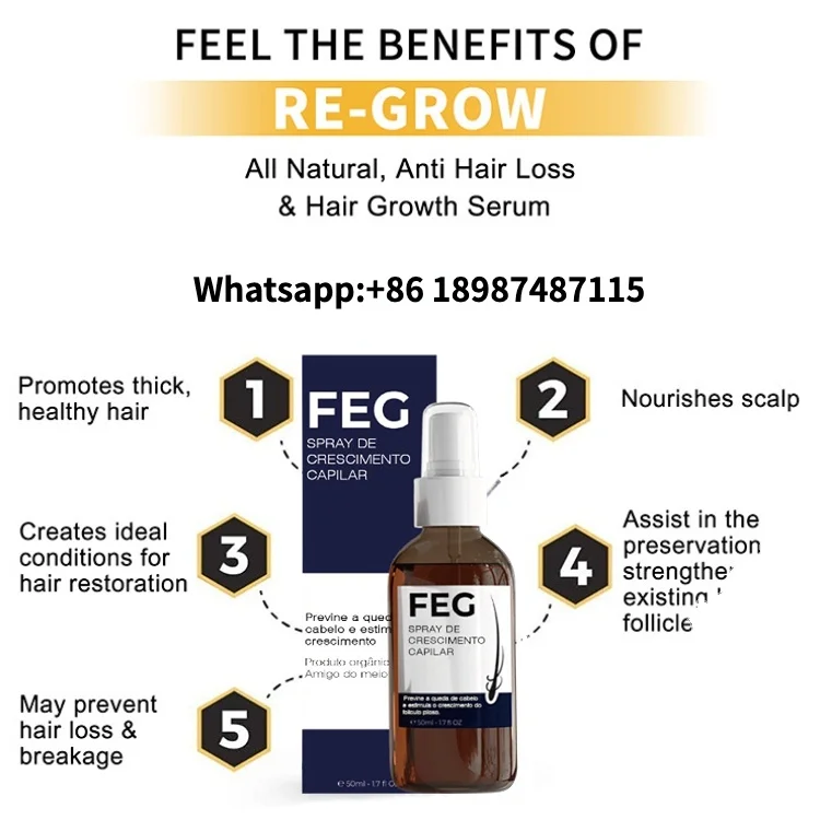 The Latest Inventions of China Ginseng Extract Polygonum YUDA Hair Growth Spray/ FEG Pilatory