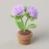 Plante en pot rose à deux têtes violette-Mini bol à fil