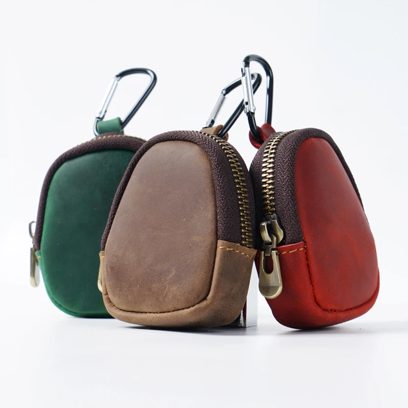 Men's Vintage Zipper Closure Water Resistant Genuine Leather