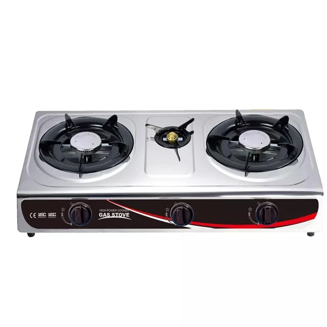 High Efficiency Tempered Glass Triple Burner Gas Cooktop Hydrogen