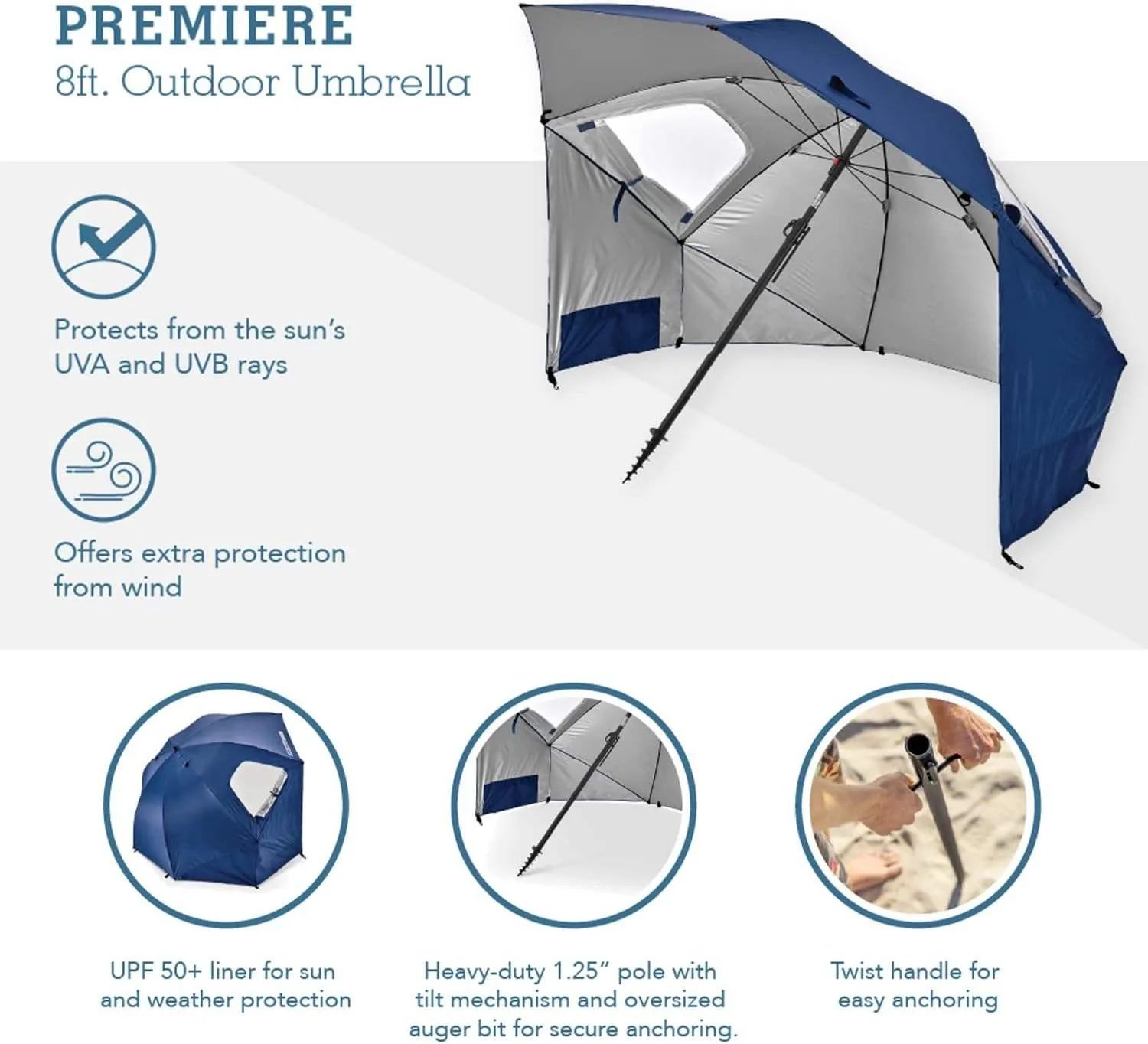 Wholesale Customization Outdoor Windproof UV-proof Fishing Beach Sun Umbrella Camping Side Fishing Umbrella Shelter Tents_voghion.com