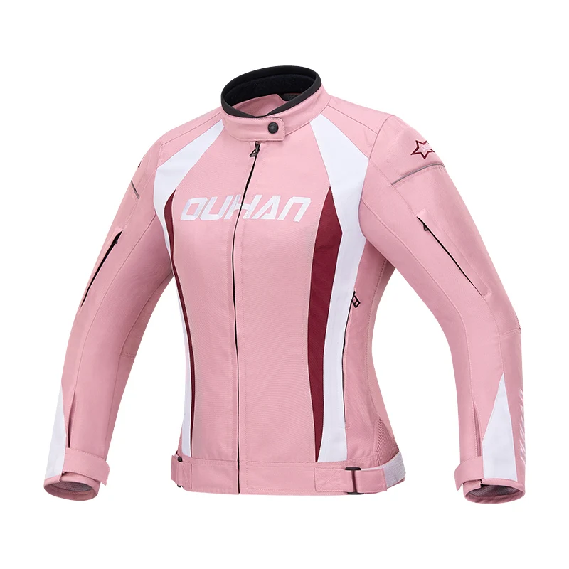 Pink Motorcycle Jacket for Women - Biker Style & Protection