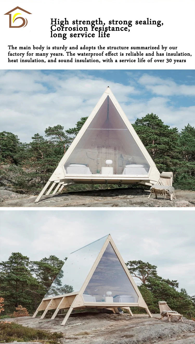 Luxury A-type Frame Insulated Modular Residential Prefabricated Small ...