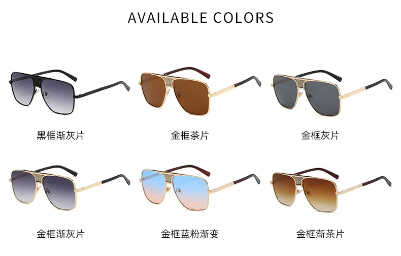 Uv400 Gafas Luxury Retro Sunglass Custom Logo Metal Frame Designer