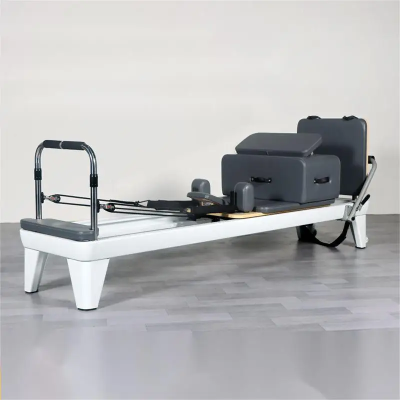 White Aluminum Reformer Third Generation Pilates Reformer New Model