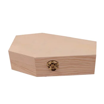 Small Unfinished Wood Funeral Coffins 6 Inch Coffin Box