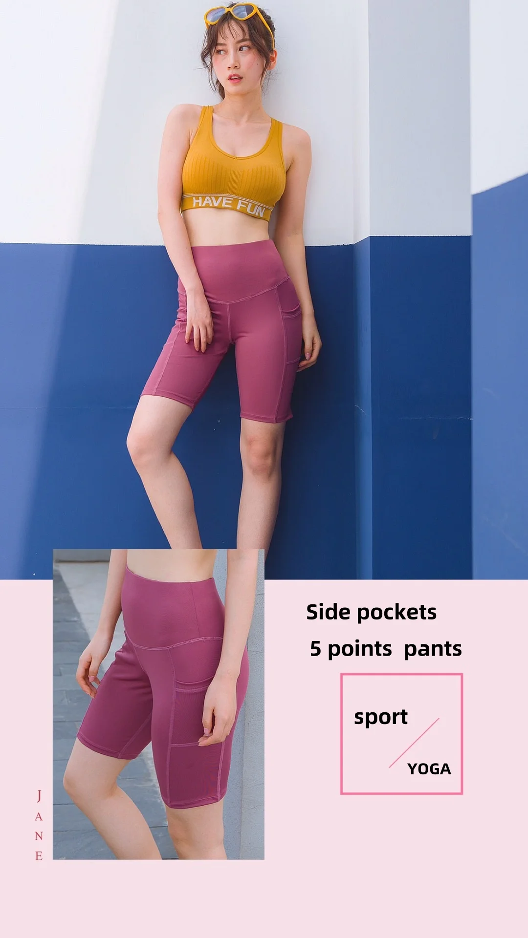 2024 High Waist Pant Woman De Sport Supplier Fitness Pocket Butt Lift Gym Tummy Control Taille Haute Athletic short Yoga Legging manufacture