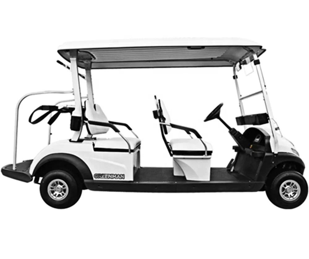 Source Seater Electric Golf Carts with folded back seat on