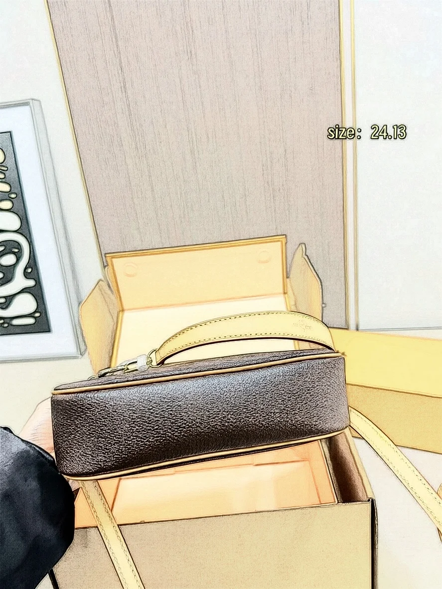 Rodeo Women’s Genuine Leather Underarm Crossbody Bag High-grade Thread-locking Stitch Zipper Closure Single Strap Spring 2025