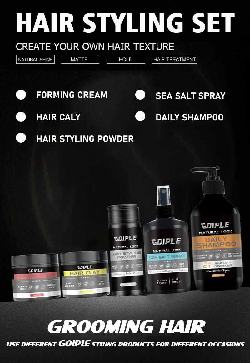 Men Hair Styling Cream Organic Matte Hair Paste Wax Clay Matte Pomade