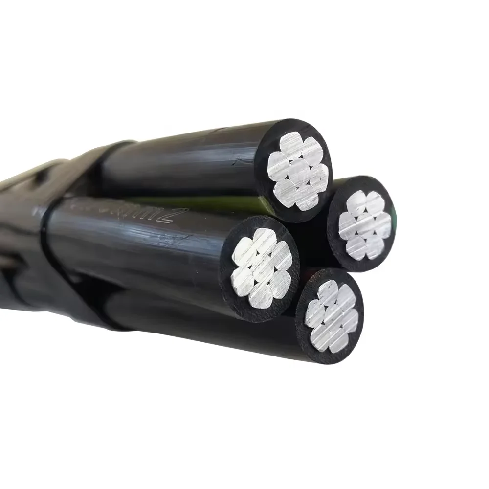 ABC 케이블 절연 전선 SIP 0.66/1kv XLPE 절연 오버 헤드 알루미늄 코어 케이블
