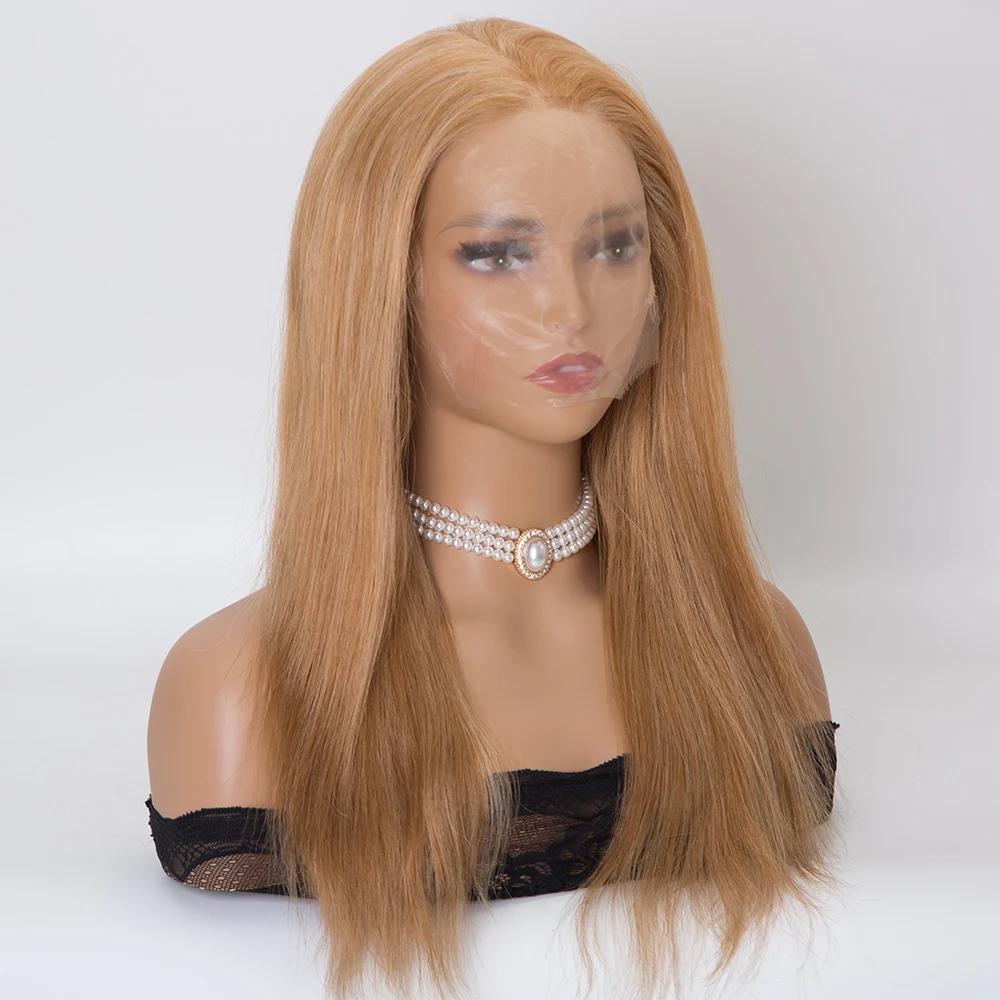 14 inches blonde balayage color lace base with mono top European virgin human hair medical wigs