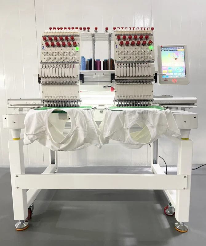 Automatic 2 Headed Embroidery Machine Computer Sewing Embroidery