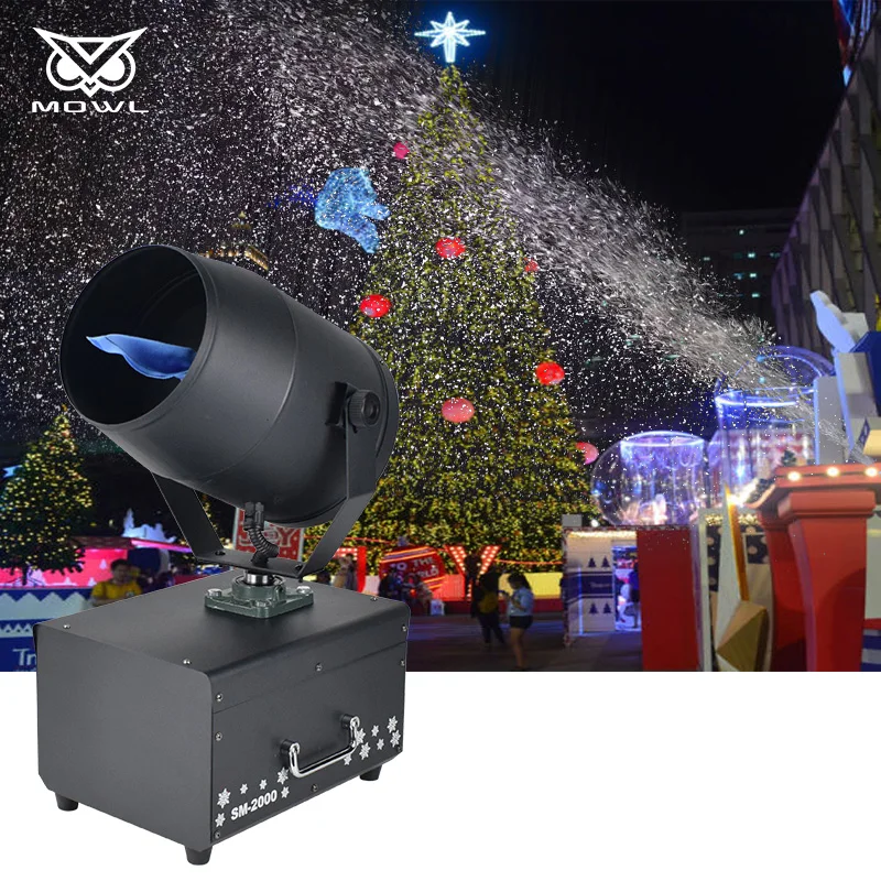 2000W DMX Rotating Artificial Snow Flower Spraying Machine for Dj Christmas Festival Party Events