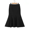 falda midi negra