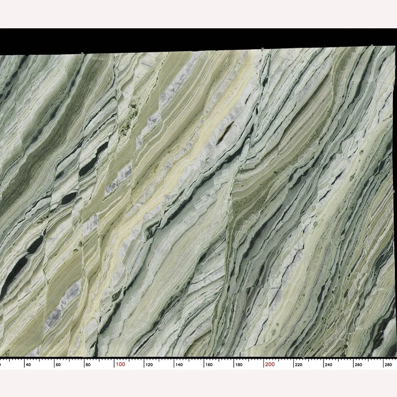 Lembaran Marmer Jade Hijau Dingin Es Mewah Asal Tiongkok untuk Dinding dan Lantai Ubin Marmer Putih dan Hijau Indah untuk Permukaan Meja