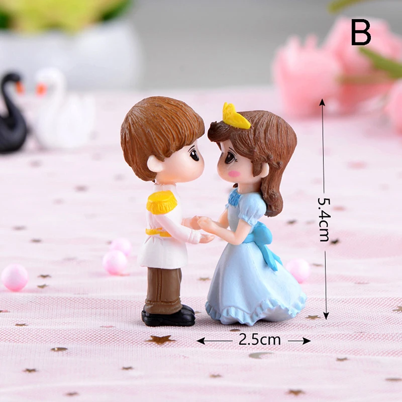 Figurines Couple En Résine – Lot De 2 Décorations Mignonnes – Dimensions Environ 11x6.5x4 Cm – Pour Voiture, Bureau, Jardin, Cadeau