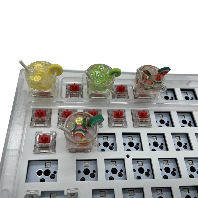 キーキャップ ターコイズ レジン ハンドメイド no.004 UVレジン】日本の四季 自作キーキャップ 前編・パーツ作り