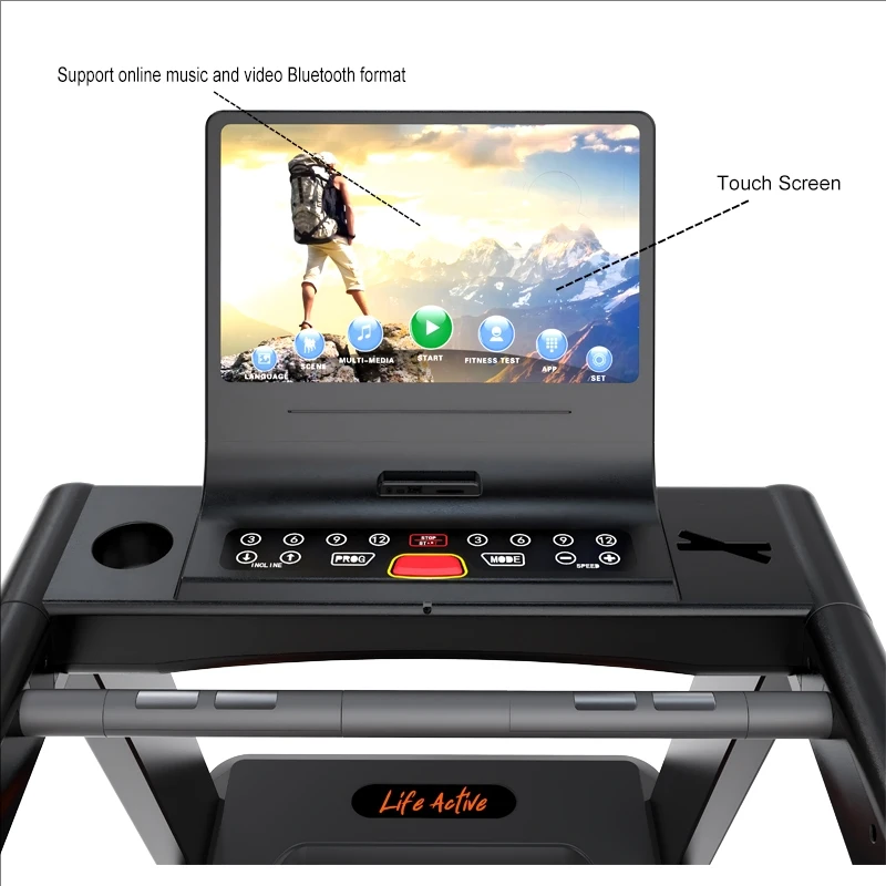 18.5 Inch Screen Incline Large Running Belt Semi Commercial TreadmillTT-X2 Electric Newest Treadmill