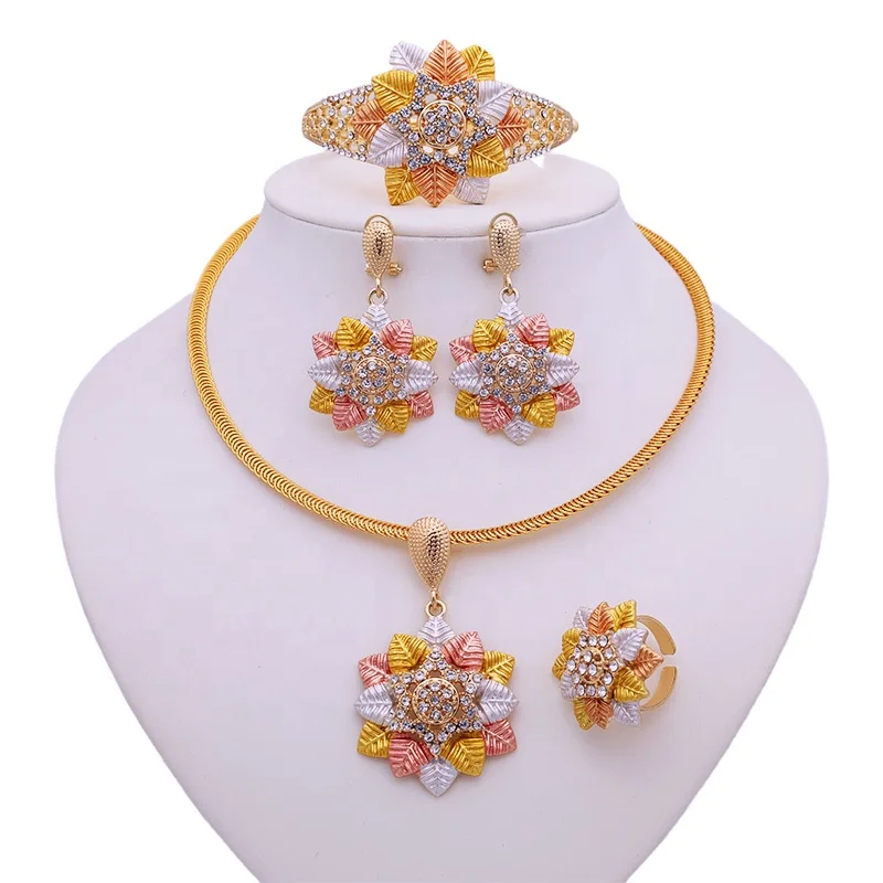 New Arrival Alloy 4pcs Jewelry Set Cheap Price Bridal Jewellery