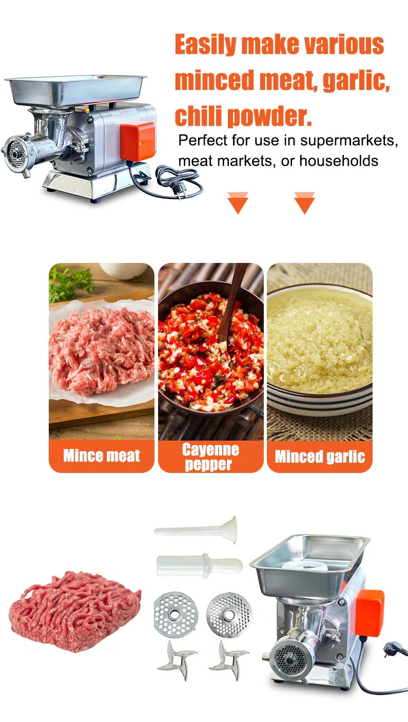 h 1100w electric automatic meat grinder machine efficient home or restaurant use meat mincer new condition-2