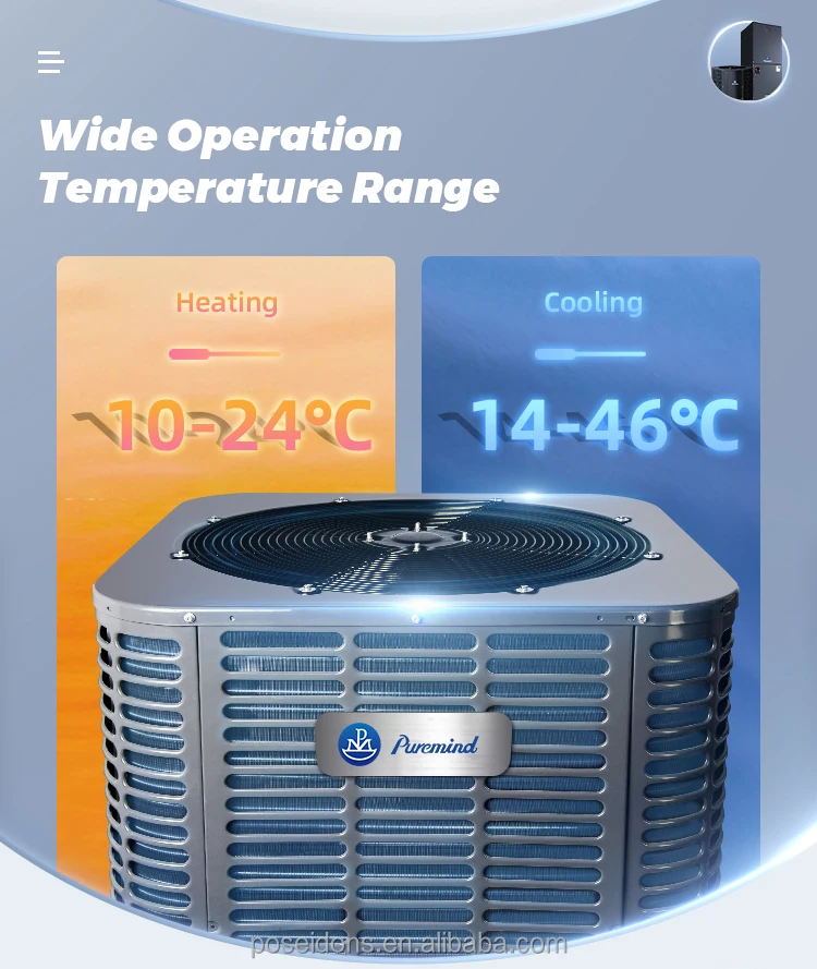 Puremind High Efficiency Home Use 18 Seer 3ton 4ton 5ton Inverter Heat