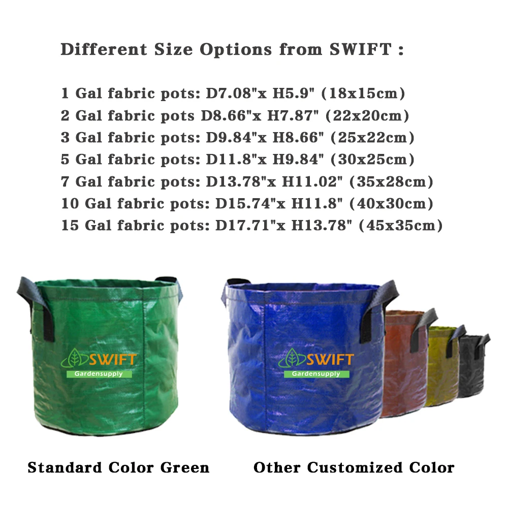 Direct Manufacturers Cloth Eco Friendly Fabric Grow Bags Approved 10