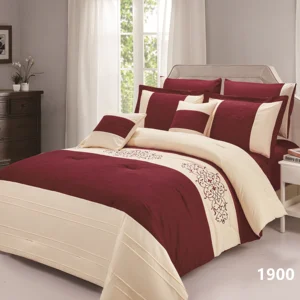 6PCS Home Lace Edge Comforter Set with Polyester Filling and 90gsm Microfiber Fabric Customizable