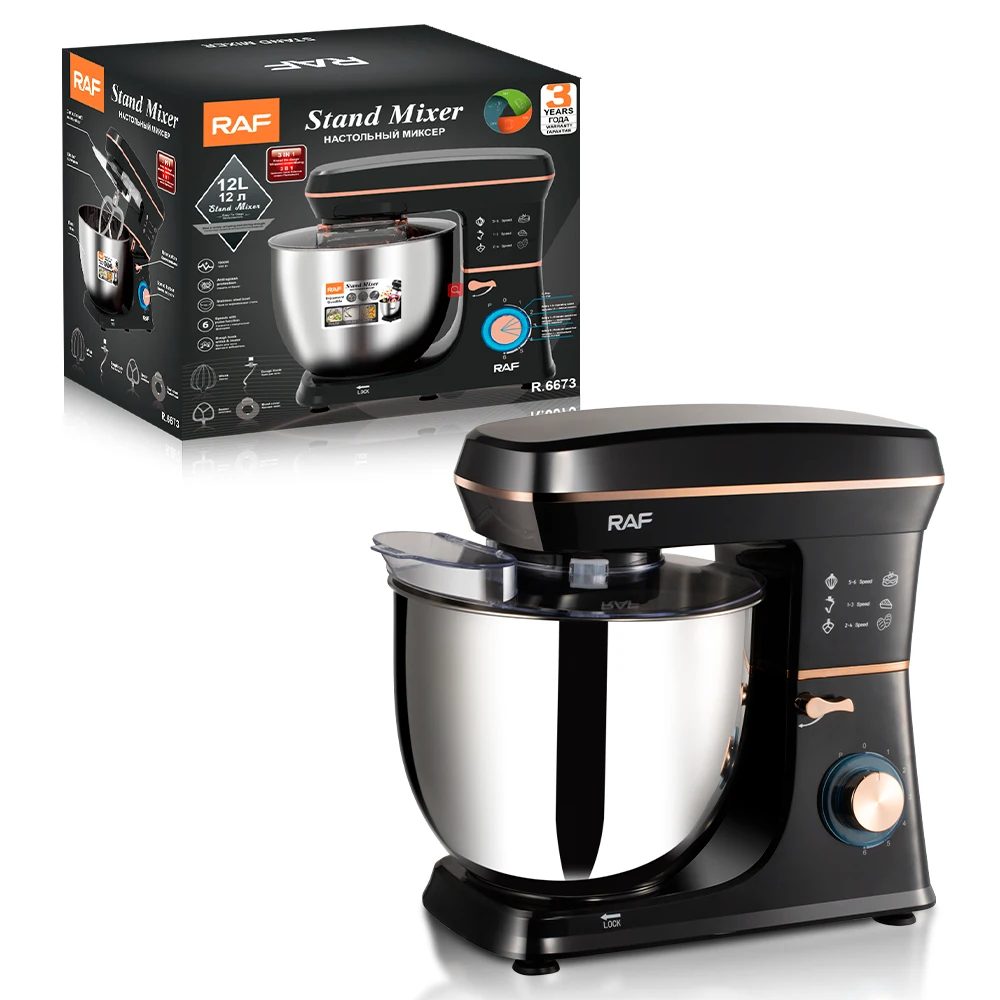 12L Big Capacity Kitchen Stand Mixer - 6 Speeds & Bowl-Lift Design