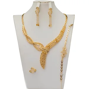 Ad Jewelry Set Women Fashion Jewelry Set in Dubai Jewelry Necklace Set Women 14k Gold