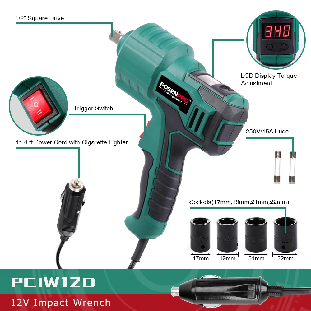 Cigarette lighter impact wrench sale