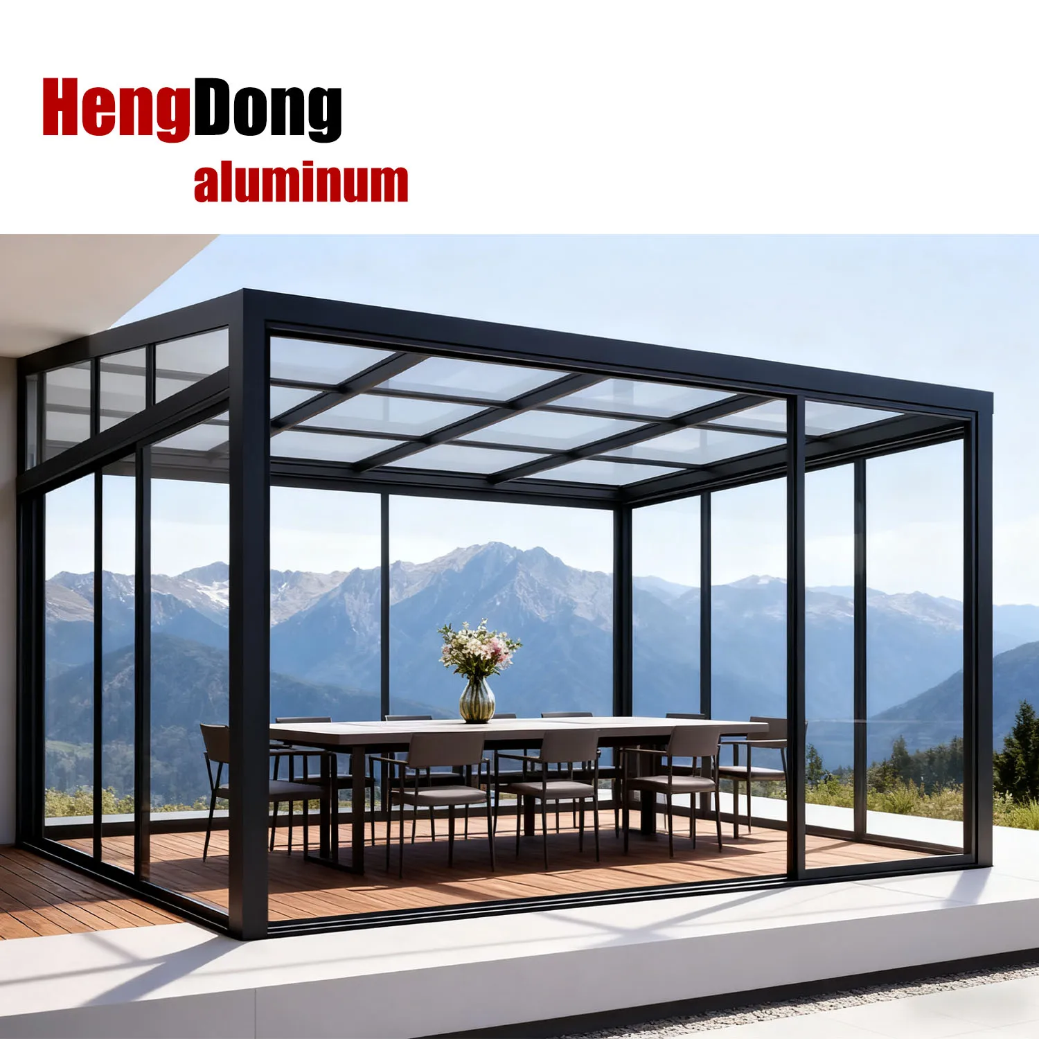 CE Approved Netherlands Popular 4 Season Veranda Outdoor Glass Backyard Sunroom Outdoor Wintergarden Sunrooms Glass Houses